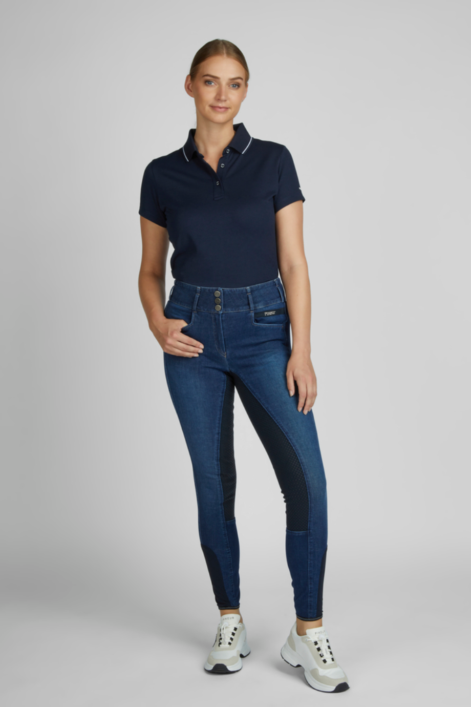 Pikeur Candela Duragrip Jeans, Yüksek Bel Kadın Binici Pantolon Mavi
