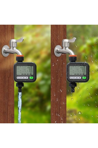 Sones Bahçe Zamanlayıcısı Otomatik Sulama Cihazı Bahçe Balkon Sulama Cihazı Akıllı Sulama Sistemi Kontrol Cihazı Siyah