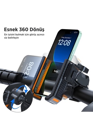 Bix Bph01 Gidon Bağlantılı Bisiklet Motosiklet Telefon Tutucu