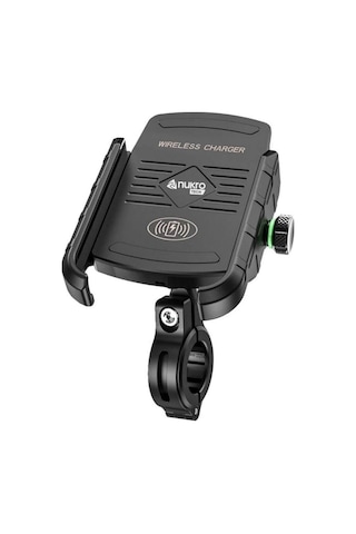 Nukrotech Sf Wireless Şarjlı Motosiklet Telefon Tutucu Siyah