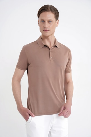 Efor Slim Fit Modal Kumaş Vizon Çıtçıtlı Polo Yaka Tişört Ts 923