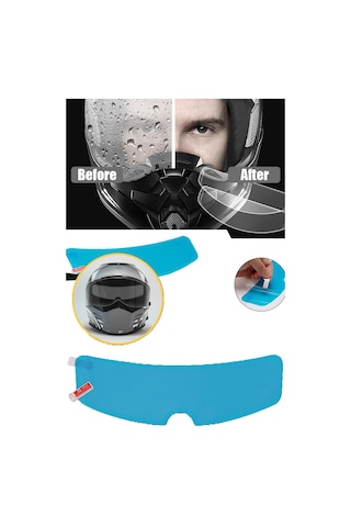 Motosiklet Kaskı Cam Yağmur Kaydırıcı Film Kask Vizör Buhar Önler