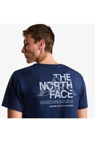 The North Face Mountain Sketch Regular Erkek T-shirt Nf0a8guz8k21 Lacivert
