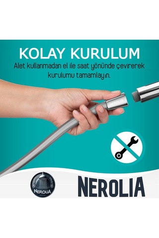 Nerolıa Turbo Yüksek Basınçlı Siyah Duş Seti/su Tasarruflu Banyo Hortumu İle Duş Başlığı Şekli Farklılık Gösterebilir Diğer