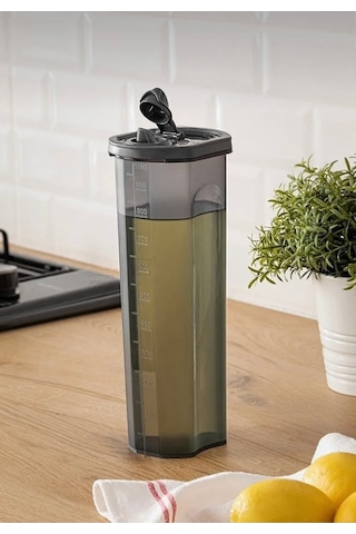 Platin Ölçekli Yağdanlık - Sıvı Yağlık Sirkelik 1000 Ml Gri Diğer