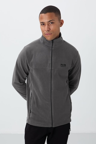 Air Jones Tommy Life Hardy Koyu Gri Standart Kalıp Polar Erkek Sweatshirt - 88299 Koyu Gri