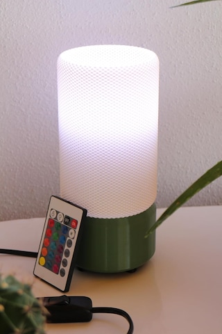 Tr Haymalab Zen Silindir Rgb Dekoratif Masa Lambası Uzaktan Kumandalı, Renk Değiştiren Led Gece Lambası, Salon