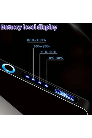 Trendooze Gaojunshop01 Usb Şarjlı Çift Ark Çakmak, Güç Göstergeli Hediye Sarı