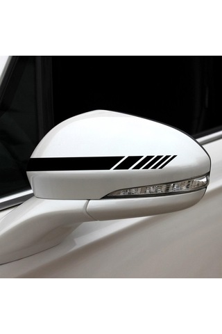 Novahub Adet Evrensel Siyah Araba Yarışı Gövde Şerit Etek Kaput Çıkartma Etiketi Tüm Arabalar İçin Pvc,