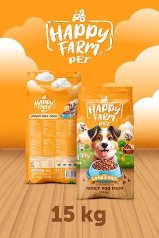 Happy Farm Yetişkin Köpek Maması Kuzu Etli 15 Kg