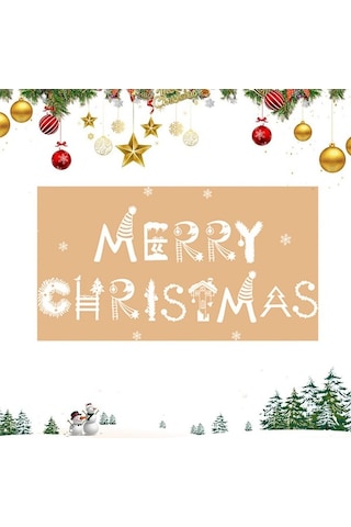 Trendooze Zarif Yatak Ve Şık Pencere Oturma Odası Odası Noel İçin Duvar Dekoru Çıkartmaları Çıkartmaları Beyaz - Nz