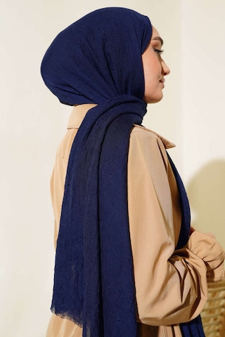 Bambu Şal Tesettür, Pamuklu, Hafif, Rahat, Şık, Yüksek Kalite, Hijab, Shawl, Original, Lux Lacivert