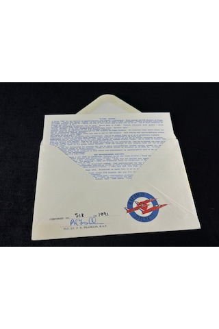 Royal Norwegian Air Force Norveç Kraliyet Hava Kuvvetleri 1977 Islak İmzalı Limited İlk Gün Zarfı