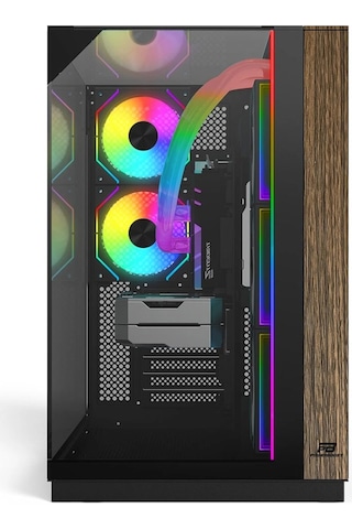 Powerboost Eclıpse 8 Argb Fan Triple Temperli Cam Type-c Mid-t Ahşap Sea View Atx Gaming Siyah Kasa