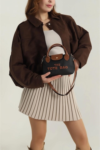 Bug Store The Tote Bag Kulplu El Kol Ve Omuz Çantası Siyah- Kahve