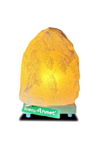 Sarı Işıklı Doğal Tuz Lambası Açma Kapama Kablosu İle Birlikte Çok Renkli