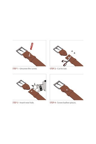 Hakiki Deri Erkek Kot Kemer 4.5 CM 2 Adet Siyah