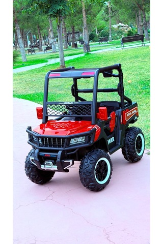 Utv X Alpha 24 Volt 4 Çekerli 800 Watt Akülü Araba Eva Teker Kırmızı