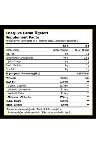 Xtreme Bcaa + Glutamine - 510 G - 34 Servis - Karpuz Aromalı - Amino Asit