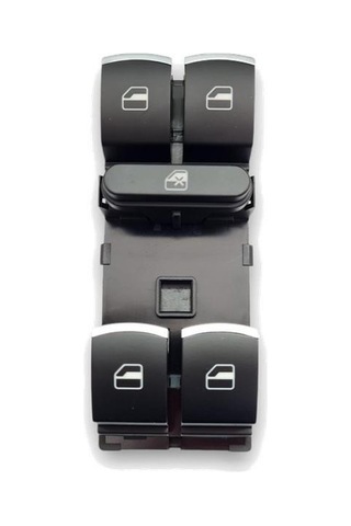 Seat İbiza 2009-17 Sol Ön Kapı Cam Düğmesi Dörtlü Krom 5K4959857A