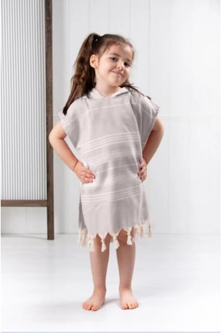 Ely Parker Sku:smgstk9635334173 Pamuklu Peştemal Panço Banyo Ve Plaj İçin Çocuk Bornozu Pembe Sku: Smgstk9635334173
