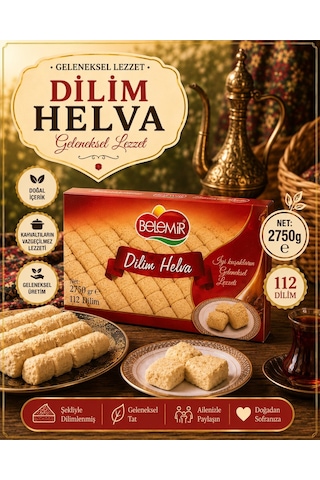 Belemir Vanilyalı Dilim Helva 2750 G Belemir Vanilyalı Dilim Helva 2750 G