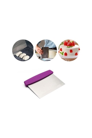 Ams Net Çelik Hamur Kesici Kazıyıcı Pasta Kek Dekorasyon Spatula Aleti Karışık