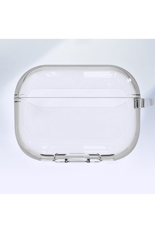 Apple Uyumlu AirPods Pro 2 Kılıf Şeffaf Sert Silikon Kancalı İp Sf16
