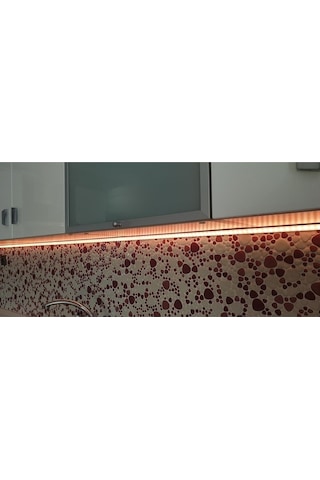 Rgb Renkli Kumandalı Mutfak Dolabı Ve Tezgah Altı Köşe Led Şerit Profil Aydınlatma Çok Renkli