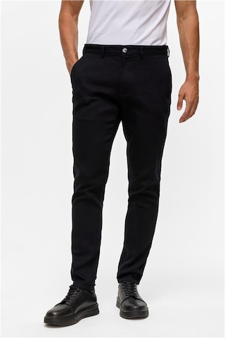 Süvari Siyah Slim Armürlü Pantolon Siyah