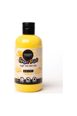 4'lü Mammacomica Yıkanabilir Parmak Boyası-4 250ml- 3'lü Sünger Roller