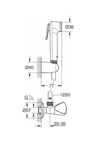 Grohe Tempesta-F Taharet Sprey Takımı - 27514001 Krom