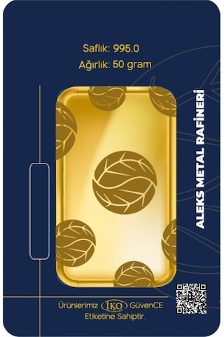Agakulche 50 Gr 995 24 Ayar Amr Külçe Altın