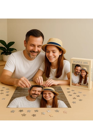 Bk Gift Kişiye Özel Fotoğraflı 1000 Parça Profesyonel Puzzle, Babaya Hediye, Babalar Günü Hediyesi Kobitmeyencom34240 Bk Gift
