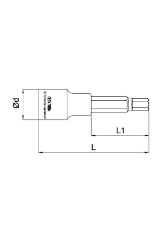 Ceta Form 1/2" Allen Uçlu Lokma Ekstra Uzun Tip - 10 X 140 Mm