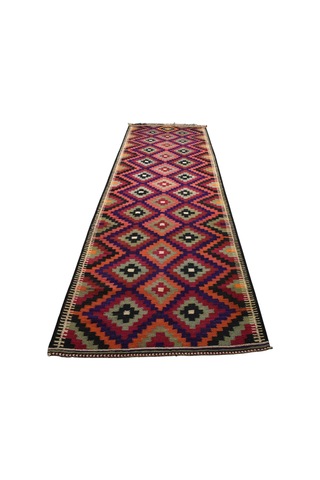 Kilim Antik El Dokuma Yün Yolluk Herki Doğu Anadolu Kilimi 0098 - Yeni - Çok Renkli
