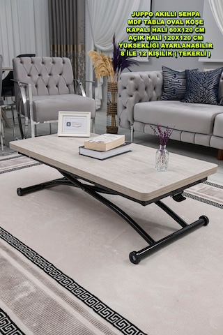 Juppo Üst Tabla Mdf Lizbon Oval Köşe Alt Siyah Dışa Kıvrım