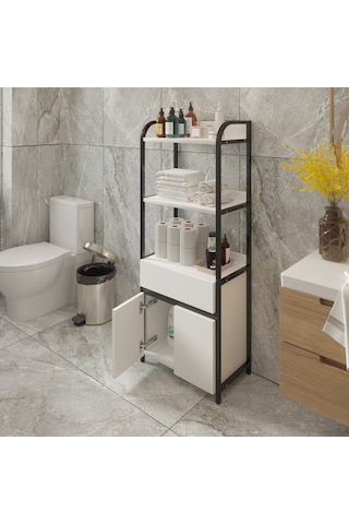 Çekmeceli Banyo Düzenleyici Mutfak Rafı Banyo Dolabı Çok Amaçlı D