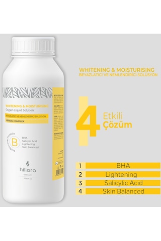 Hillora Bha Beyazlatıcı ve Nemlendirici Solüsyon 1 L + C Gözenek Temizleyici Solüsyon 1 L