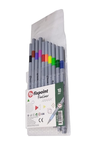 Fineliner 10 Lu İnce Uçlu Kalem 1 Paket 10 Renk 0.4 Mm Keçe Uçlu Kalem Renkli İşaretleme Yazı Kalemi
