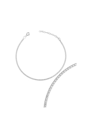 Azuris Silver Azuris Silver 925k Gümüş 1,5 Mm Su Yolu Bileklik Gümüş