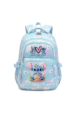 Maoyaya Disney Lilo Stitch Kadın Sırt Çantası, Seyahat Çantası, Okul Çantası, Genç Kızlar İçin Mochila, Kırtasiye Kahverengi Gençler İçin Kahverengi