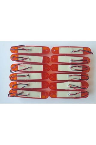 12 Adet Kalın Neon Led Lamba Turuncu 12-24 Volt