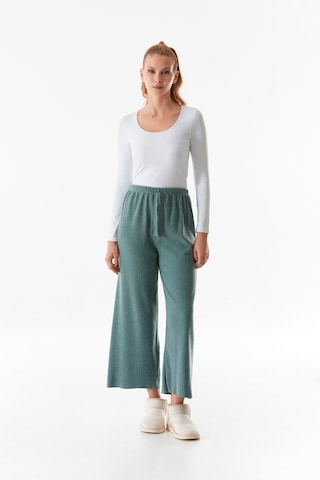 Fullamoda Basic Fitilli Beli Lastikli Pantolon 25kgb7155205438-su Yeşili Su Yeşili
