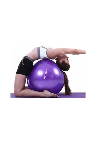 Leyaton Pilates Topu 75 CM Mor + Pompa
