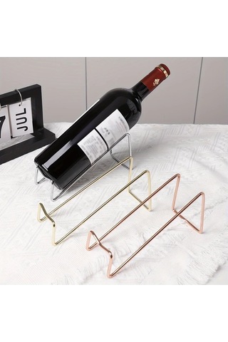 Honeybeeshop Gümüş Dökme Demir Şarap Rafı Yığın Tasarım Dayanıklı Isıya Dayanıklı Ev Bar Kullanımı