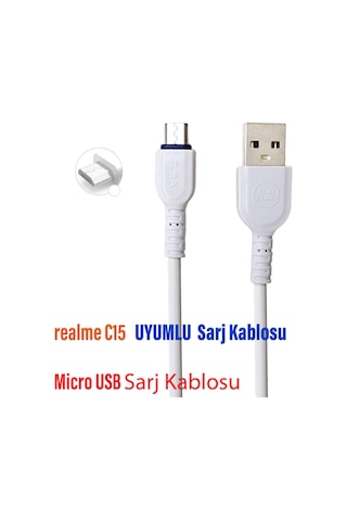 Realme C15 Şarj Kablosu - Micro Usb 2.8a