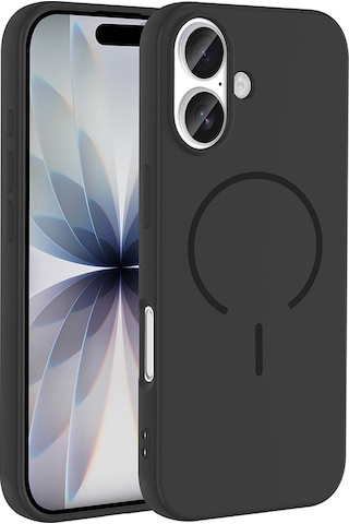 Apple Uyumlu iPhone 17 Kılıf M-safe Şarj Özellikli Zore Meta Kapak - Siyah Siyah