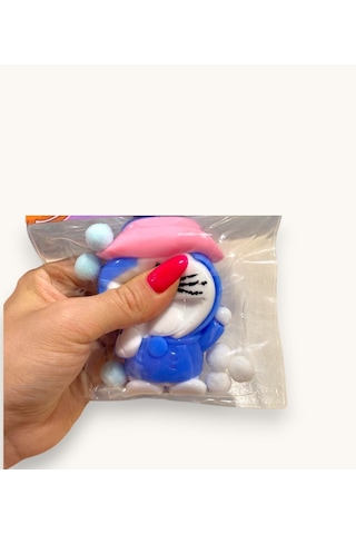 Moj Moj Taba Squish Mavi Kedi Sukuşi Yumuşak Stres Atıcı Oyuncak - 1 Adet