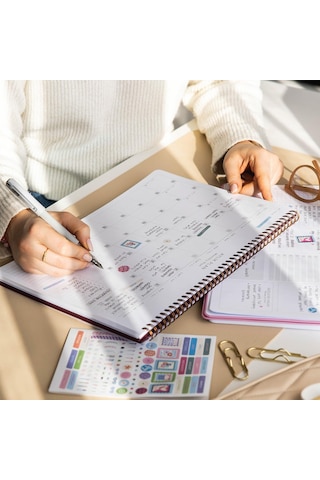 Paperora Süresiz Haftalık Spiralli Masaüstü Planlayıcı 24x34 Cm - Desk Planner Lacivert Genel